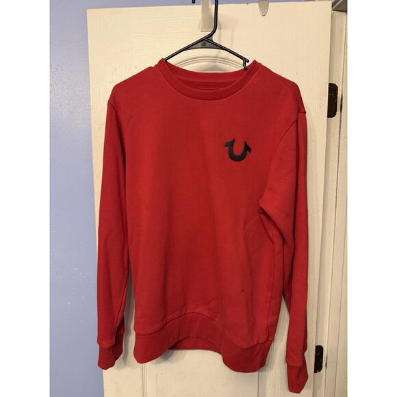 True Religion Other - Boys/Men True Religion Red Pullover Crewneck Sweatshirt Size S/P